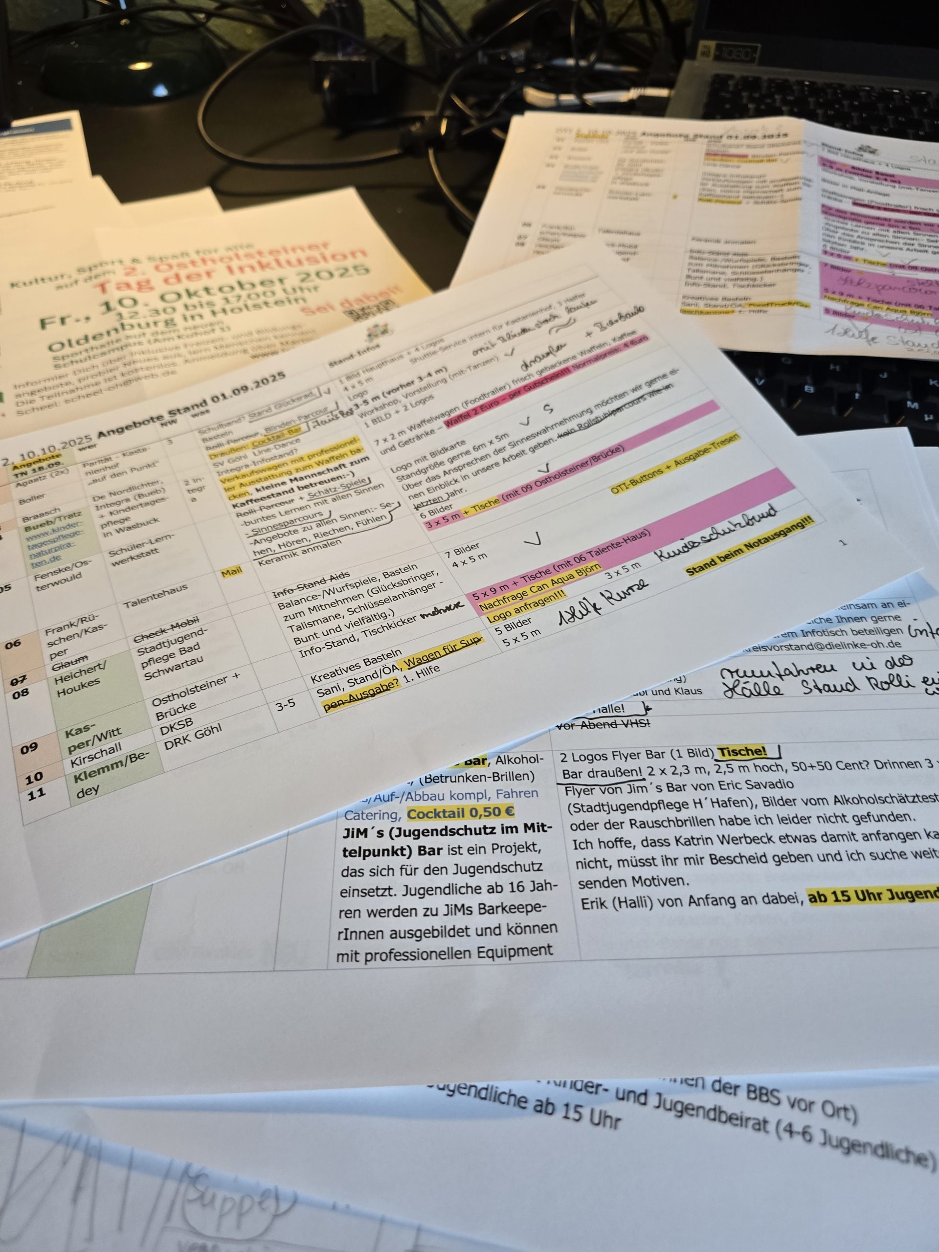 Übersicht Veranstalungsplan und Standplan