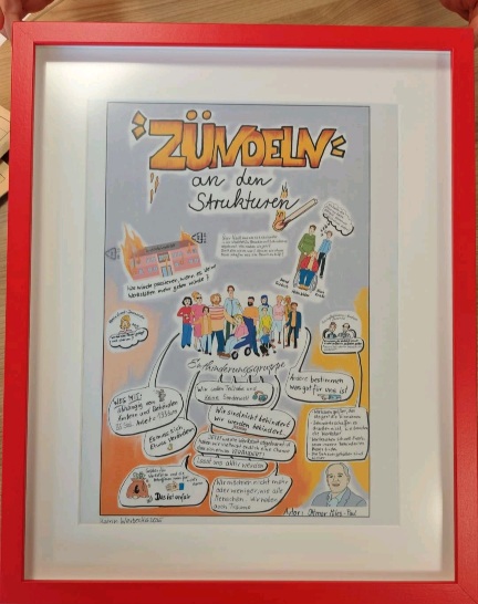 Meine zeichnung zum Buch von Ottmar Miles-Paul Titel des Buches Zündeln an den Strukturen Es war mir eine Ehre ihm dies überreichen zu dürfen